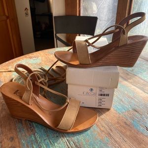 Beautiful soft leather K. Jacques wedges.